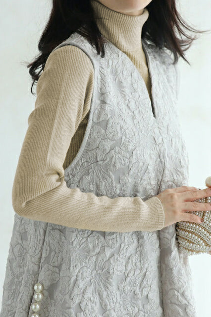 タートルネックシンプルニットトップス　3色入 - liwisi