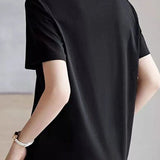 Elegant versatile woven strap T-shirt - liwisi