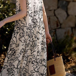 Ink wash print dress - liwisi