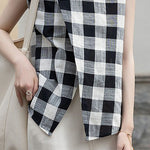 Vintage plaid pure cotton shirt - liwisi