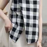 Vintage plaid pure cotton shirt - liwisi