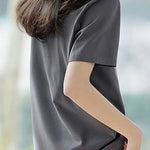 Intellectual elegant faux two-piece T-shirt - liwisi