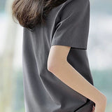 Intellectual elegant faux two-piece T-shirt - liwisi