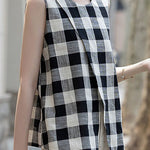 Vintage plaid pure cotton shirt - liwisi