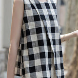 Vintage plaid pure cotton shirt - liwisi
