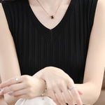Versatile V-neck knit camisole - liwisi