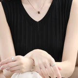 Versatile V-neck knit camisole - liwisi