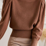 Fashionable doll-collar knitted sweater