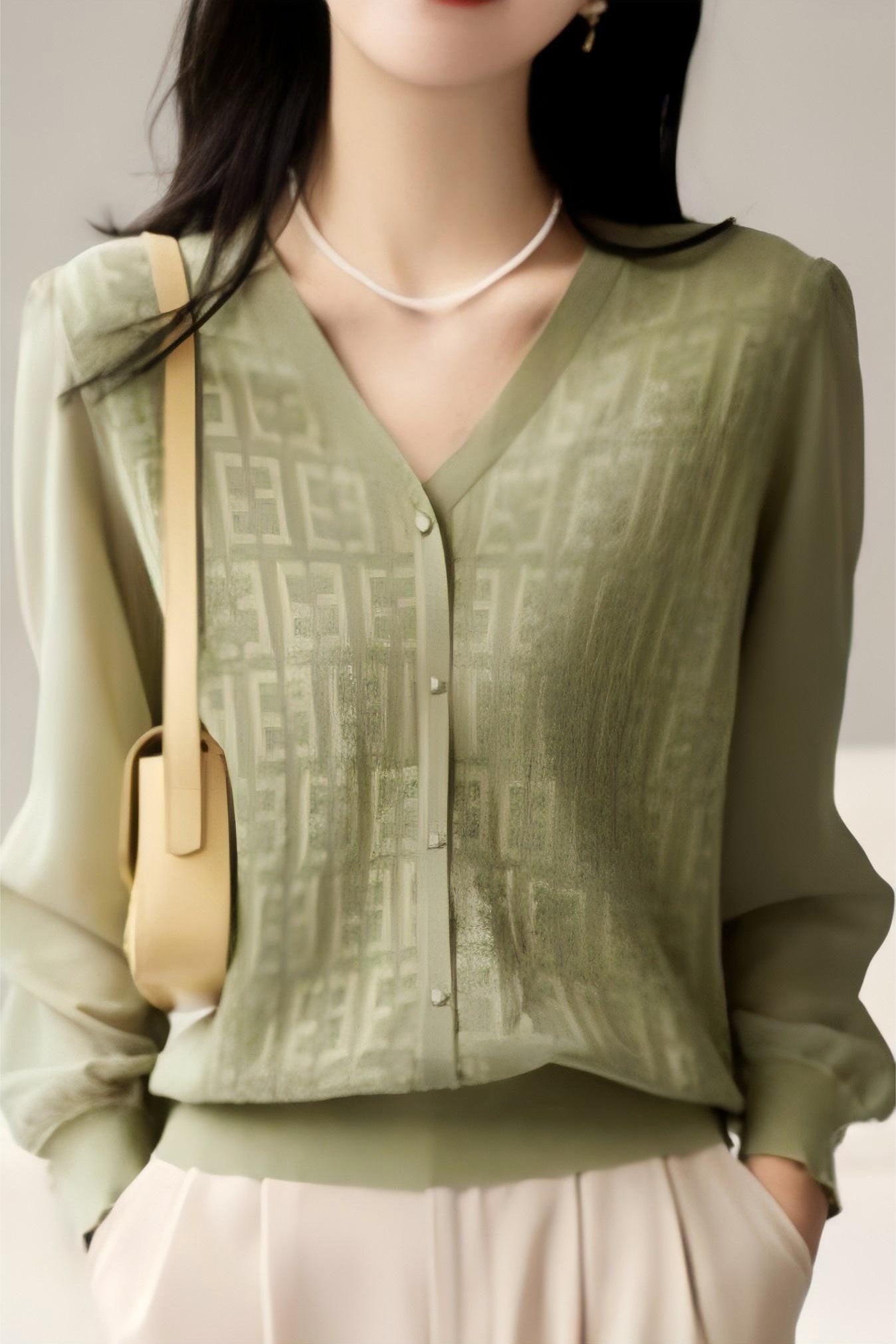 Elegant V-Neck Decor Button Knit - liwisi