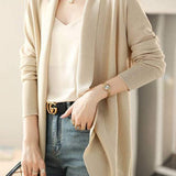 V-Neck Casual Layered Knit Cardigan - 2 Colors Available