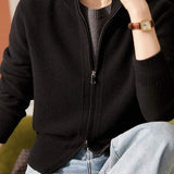 Tall Collar Classic Knit Blouson - 3 Colors Available