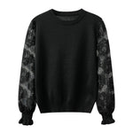 フラワーレース切替ニットTシャツ　2色入 - liwisi