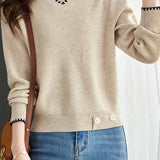 V-neck knitted sweaters
