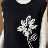 Round-neck pullover sleeveless waistcoat