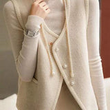 Chanel-Inspired V-Neck Rope Decor Gilet - 2 Colors Available