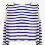 スクエアネック切替デザインボーダーTシャツ　3色入 - liwisi