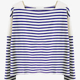 スクエアネック切替デザインボーダーTシャツ　3色入 - liwisi