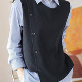 Mixed Material Striped Contrast Blouse