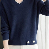 V-neck knitted sweaters