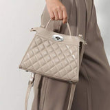Diamond Pattern Feminine Kelly Bag - 4 Colors Available