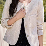 Elegant-Inspired Sequin Jacket