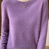 Solid-color round-neck base layer shirt