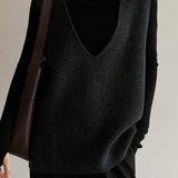 Versatile Simple Layered Knit Vest