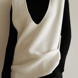 Versatile Simple Layered Knit Vest