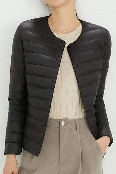 Lightweight Long Sleeve Duck Down Jacket - liwisi