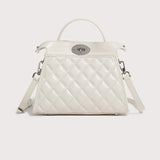 Diamond Pattern Feminine Kelly Bag - 4 Colors Available