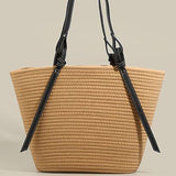 Large-capacity knitted wool tote bag