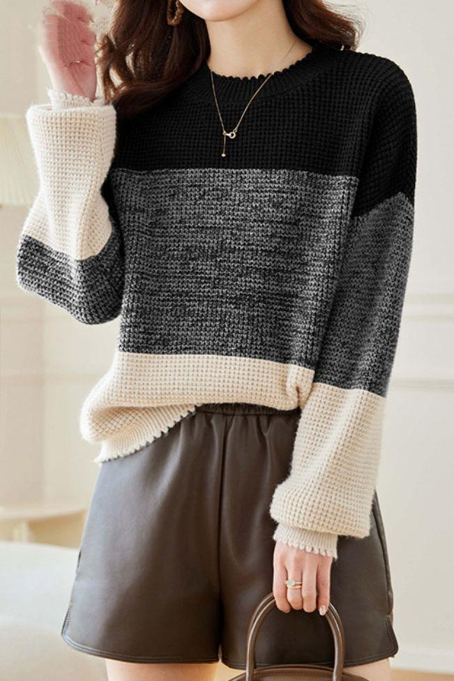 Thickened, Loose and Lazy Gradient Knitted Sweater - liwisi