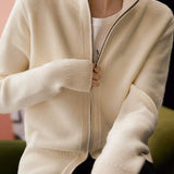 Tall Collar Classic Knit Blouson - 3 Colors Available