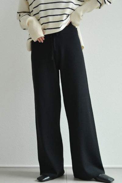 ベーシックニットマキシワイドパンツ　5色入 - liwisi