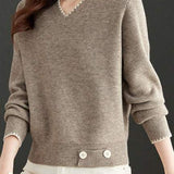 V-neck knitted sweaters