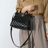 Diamond Pattern Feminine Kelly Bag - 4 Colors Available