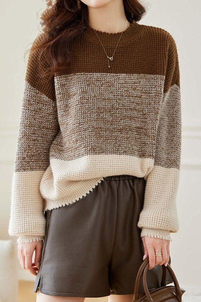 Thickened, Loose and Lazy Gradient Knitted Sweater - liwisi