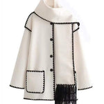 Elegant Woolen Coat with Bonus Scarf - liwisi