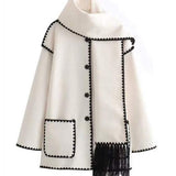 Elegant Woolen Coat with Bonus Scarf - liwisi