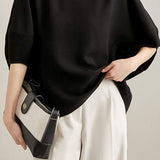 Round Neck Dolman Sleeve T-Shirt - 3 Colors Available