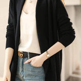 V-Neck Casual Layered Knit Cardigan - 2 Colors Available