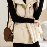 Minimalist Solid Color Down Vest Jacket