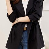 Classic Solid-color Trench Coat