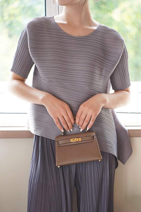 イレギュラーヘムプリーツTシャツ　5色入 - liwisi