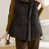 Minimalist Solid Color Down Vest Jacket