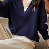 Skipper Collar Logo Embroidered Sweatshirt - 2 Colors Available