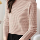 Slim long-sleeved knitted base layer shirt