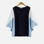 ラウンドネックドルマンスリーブ配色Tシャツ　3色入 - liwisi