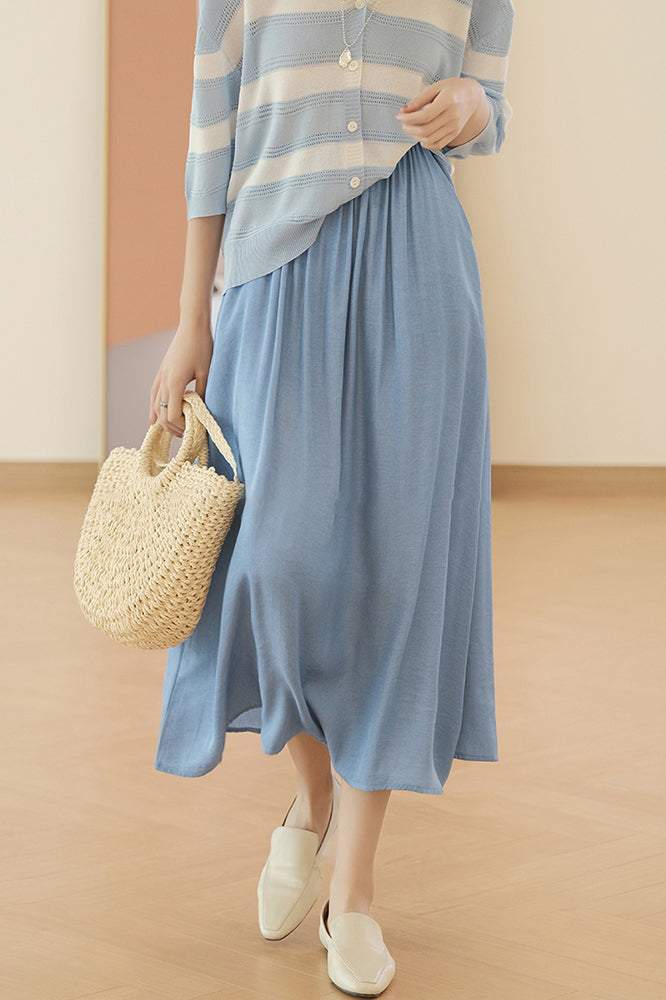 Aラインサイドポケットロングスカート　3色入 - liwisi