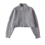 ハイネックエコファーショートブルゾン　4色入 - liwisi